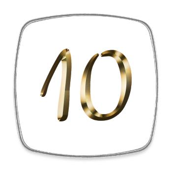 10 ans d'anniversaire 10 ans d'or 10e anniversaire - Magnet carré - blanc - Devant
