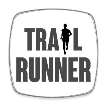 Trailrunner - Viereckiger Kühlschrankmagnet - Weiß - Vorne