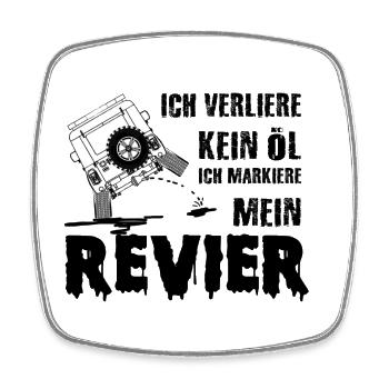 Defender land.rover lustig Geschenk idee - Viereckiger Kühlschrankmagnet - Weiß - Vorne