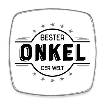 onkel - Viereckiger Kühlschrankmagnet - Weiß - Vorne