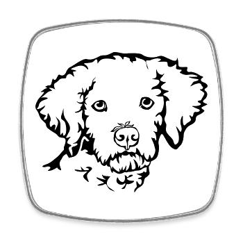 Lagotto Romagnolo - Viereckiger Kühlschrankmagnet - Weiß - Vorne