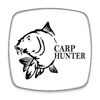 Carp Hunter - Viereckiger Kühlschrankmagnet - Weiß - Vorne