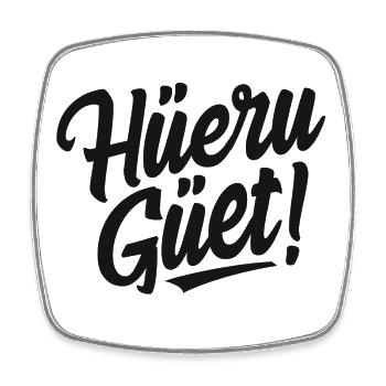 Wallis Valais - Mundart - Schweizerdeutsch - Square fridge magnet - white - Front