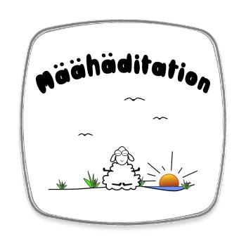 Meditation - Viereckiger Kühlschrankmagnet - Weiß - Vorne