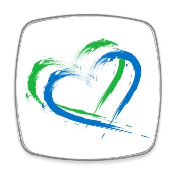 Sierra Leone - Viereckiger Kühlschrankmagnet - Weiß - Vorne