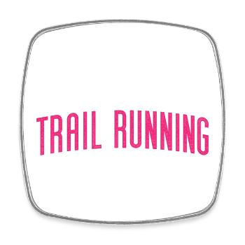 Trail Running – Run Everywhere - Square fridge magnet - white - Front