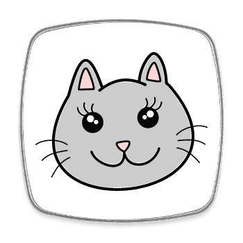 Chats Chats - Magnet carré - blanc - Devant