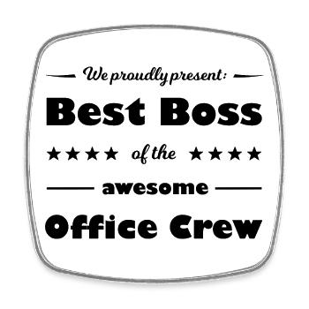 Der beste Büro - Viereckiger Kühlschrankmagnet - Weiß - Vorne