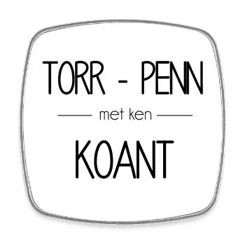 Torr-penn met ken koant - Magnet carré - blanc - Devant