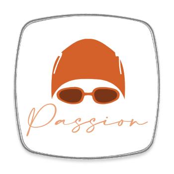 Swimmer - Square fridge magnet - white - Front