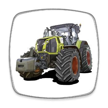 Traktor Gigant - Viereckiger Kühlschrankmagnet - Weiß - Vorne