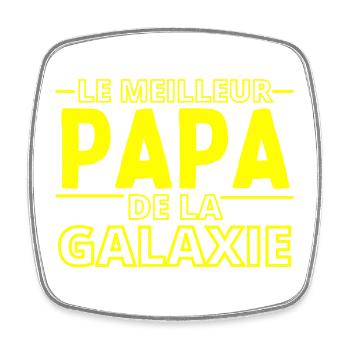 papa, meilleur papa - Magnet carré - blanc - Devant