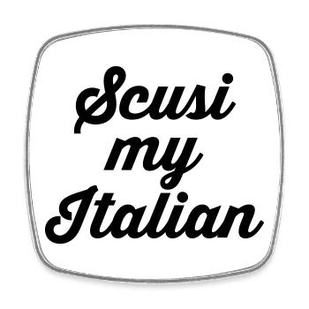 Italy Italian language Italian - Square fridge magnet - white - Front