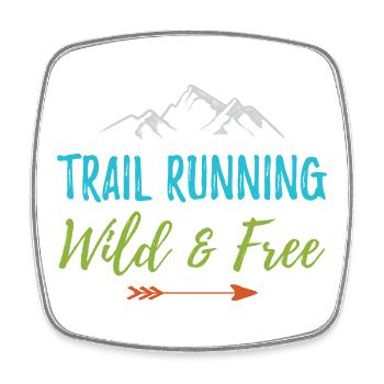 Trail Running – Sauvage et gratuit - Magnet carré - blanc - Devant