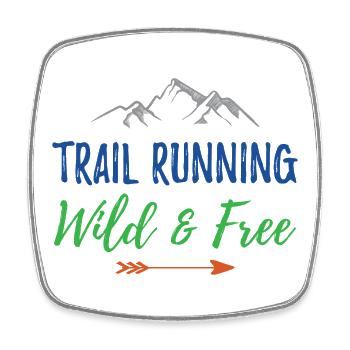 Trail Running – Sauvage et gratuit - Magnet carré - blanc - Devant