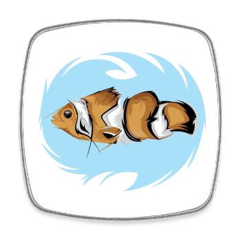 Clownfisch Symbol Logo icon Farben Illustration - Viereckiger Kühlschrankmagnet - Weiß - Vorne
