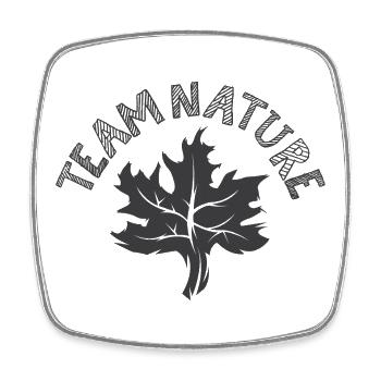 team nature nature tree leaf symbol maple leaf - Square fridge magnet - white - Front