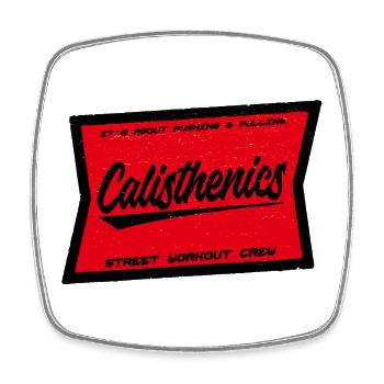 Calisthenics Streetworkout Logo - Magnet carré - blanc - Devant