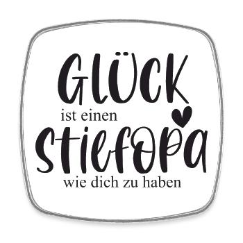 Stiefopa Opa Großvater Familie Geschenk Danke - Viereckiger Kühlschrankmagnet - Weiß - Vorne