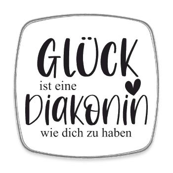 Diakonin Ehrenamt Kirche Pfarrer Glaube Geschenk - Viereckiger Kühlschrankmagnet - Weiß - Vorne