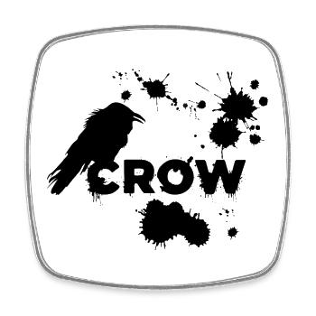 The Black Raven - Square fridge magnet - white - Front