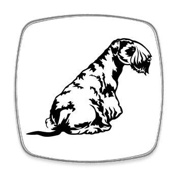 Cesky Terrier - Viereckiger Kühlschrankmagnet - Weiß - Vorne
