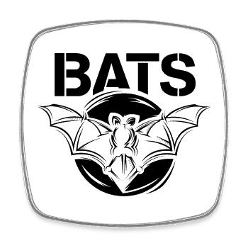 Bats Symbol Logo Bat Illustration Graphic - Magnet carré - blanc - Devant