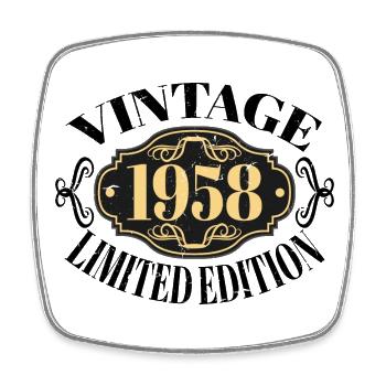 Vintage 1958 - 64 ans, cadeau de 64e anniversaire - Magnet carré - blanc - Devant