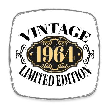 Vintage 1964 60e anniversaire hommes femmes 60 ans - Magnet carré - blanc - Devant
