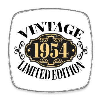 Vintage 1954 70th Birthday Men Women 70 Years Old - Square fridge magnet - white - Front