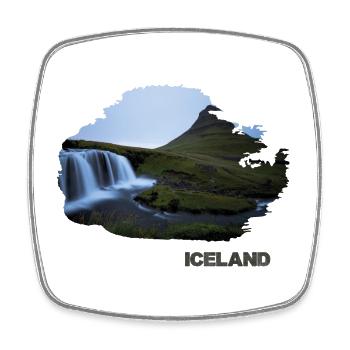 Kirkjufell Island - Square fridge magnet - white - Front
