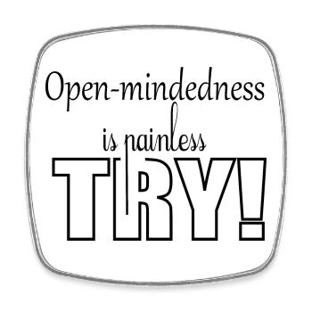 The opening of thought is painless - Square fridge magnet - white - Front
