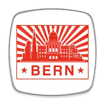 Bern - Square fridge magnet - white - Front