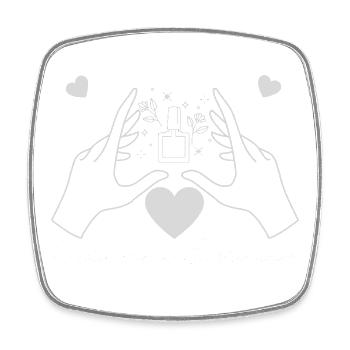 Nailing it Everyday - Nail Technician Tee - Viereckiger Kühlschrankmagnet - Weiß - Vorne