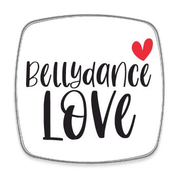 Danse du ventre Danseur du ventre Cadeau d’amour - Magnet carré - blanc - Devant