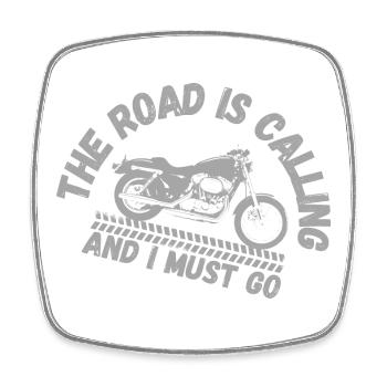 The Road is calling and I must go - Viereckiger Kühlschrankmagnet - Weiß - Vorne