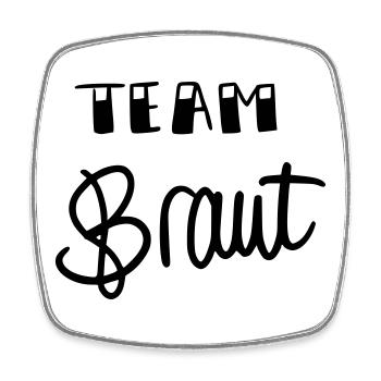 Team Braut - Viereckiger Kühlschrankmagnet - Weiß - Vorne