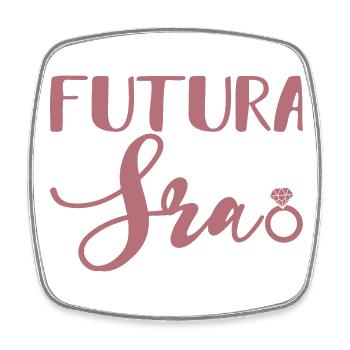 Futura Sra. Engagement Party Bridal Shower Wedding - Square fridge magnet - white - Front