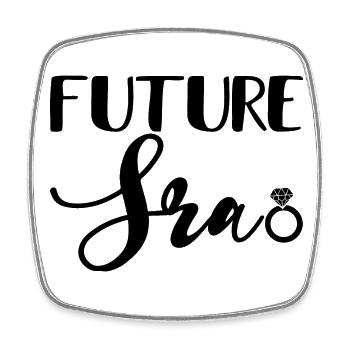 Future Sra. Engagement Party Bridal Shower Wedding - Square fridge magnet - white - Front