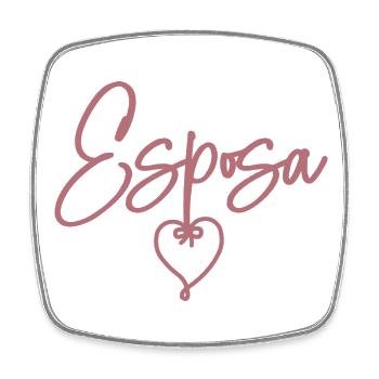 Esposa Cute Wife To Be Bride Couple Wedding Gift - Square fridge magnet - white - Front