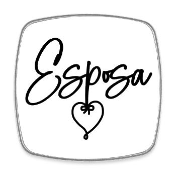 Esposa Cute Wife To Be Bride Couple Wedding Gift - Square fridge magnet - white - Front