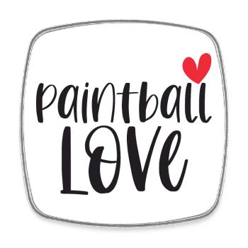 Paintball Paintballer Gotcha Love Geschenk - Viereckiger Kühlschrankmagnet - Weiß - Vorne