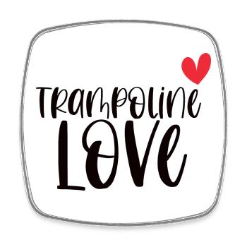 Trampoline Love Jumping Sports Gift - Square fridge magnet - white - Front