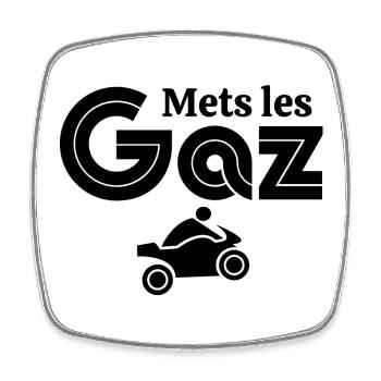 moto, fan de moto, motarde - Magnet carré - blanc - Devant
