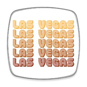 LasVegas Gradient Grid - Viereckiger Kühlschrankmagnet - Weiß - Vorne