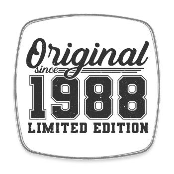 1988 Cadeau d’anniversaire vintage original - Magnet carré - blanc - Devant