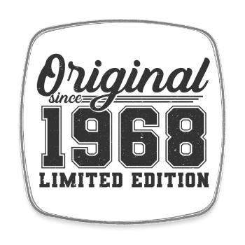 1968 Original vintage vintage cadeau d’anniversaire - Magnet carré - blanc - Devant