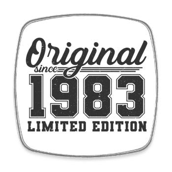 1983 Cadeau d’anniversaire vintage original - Magnet carré - blanc - Devant