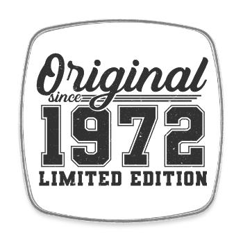 1972 Original vintage vintage birthday gift - Square fridge magnet - white - Front