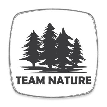 team nature Wald Symbol Illustration Logo icon - Viereckiger Kühlschrankmagnet - Weiß - Vorne